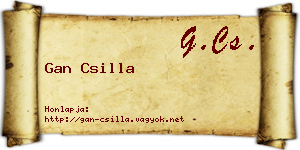 Gan Csilla névjegykártya